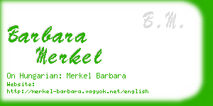 barbara merkel business card